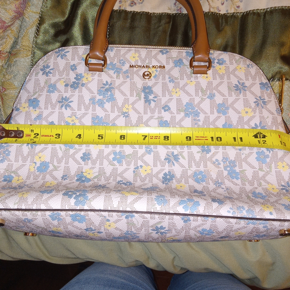 Michael Kors Floral Print Women's Bag - Blue and Brown